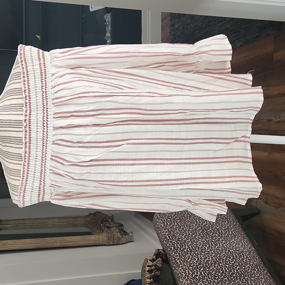 And The Why Stripe off the shoulder Top
